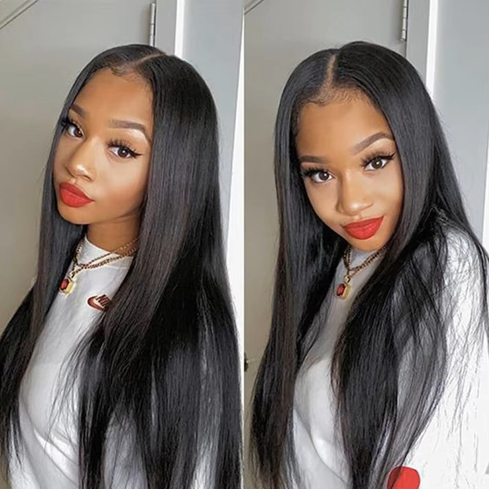 Straight 13x4 HD Lace Frontal Human Hair Wig 180% density