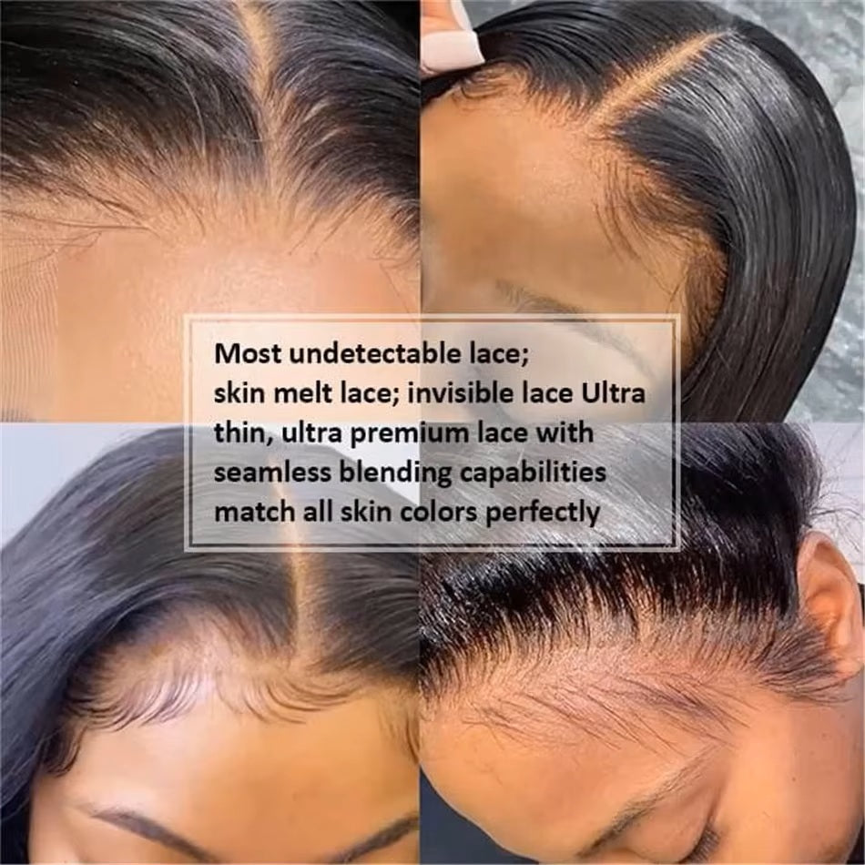 Straight 13x4 HD Lace Frontal Human Hair Wig 180% density