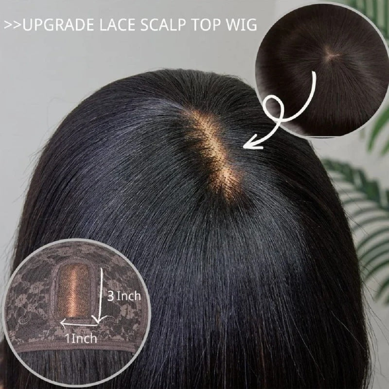 Fringe Bob 3x1 Lace 100% Human Hair Straight bangs wig Bob