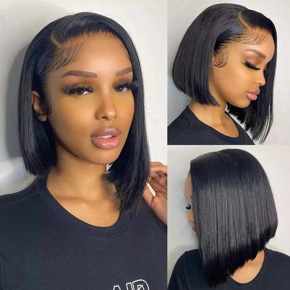 12A HD lace Frontal Side Part Straight Bob Vietnam Hair