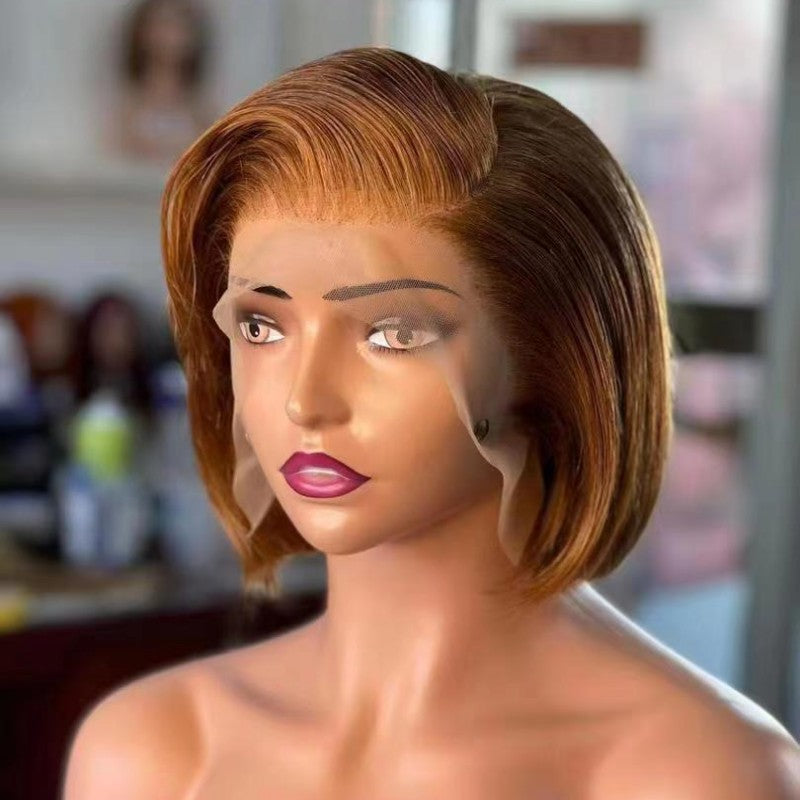 12A Highlight Pixie 4/27 Piano 13x4 Frontal Straight Wig