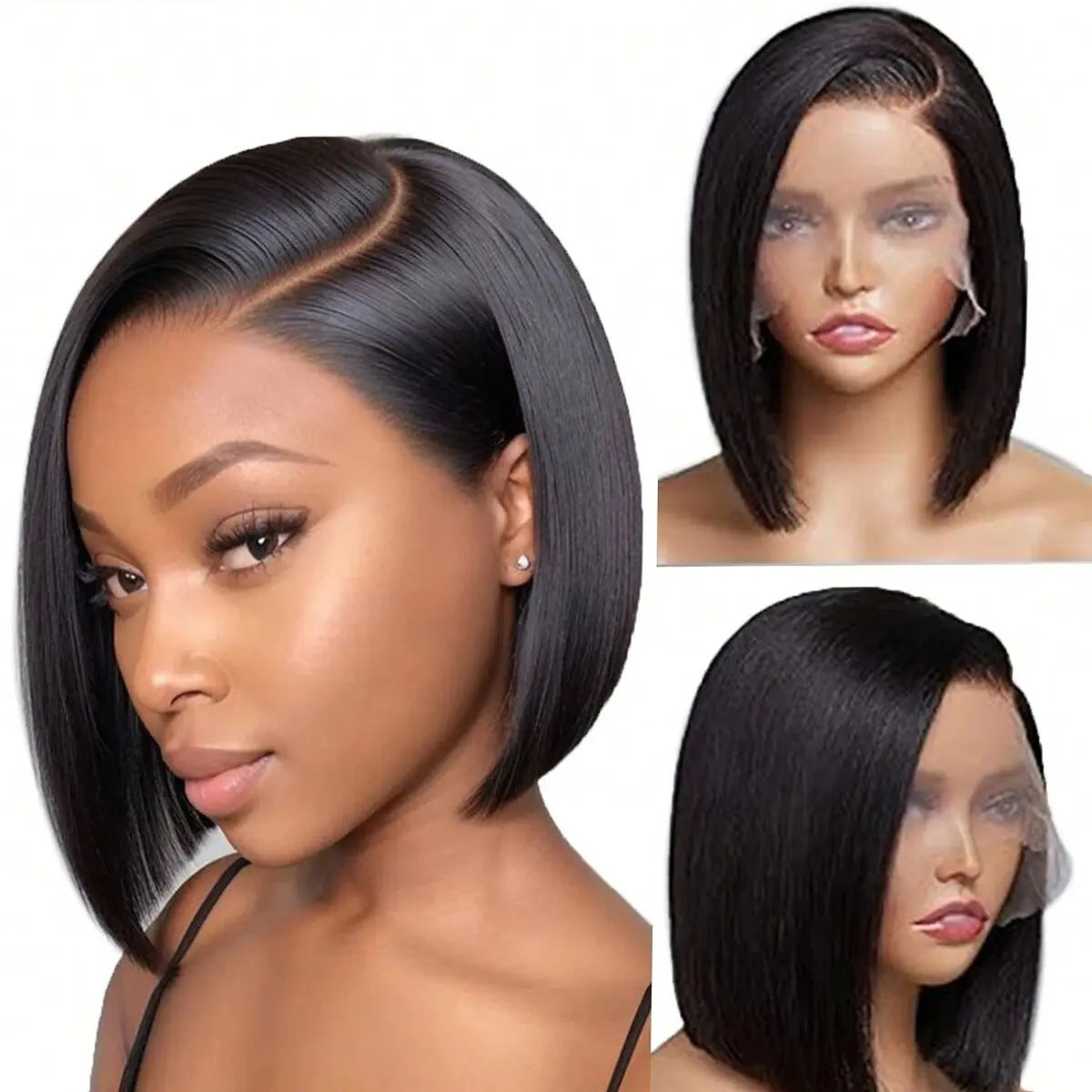 12A HD lace Frontal Side Part Straight Bob Vietnam Hair