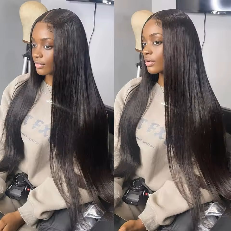 Straight 13x4 HD Lace Frontal Human Hair Wig 180% density