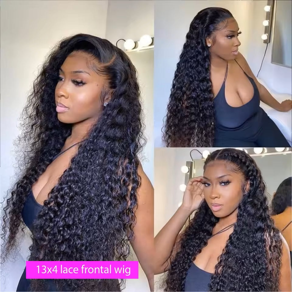 Water Wave 13x4 HD Lace Frontal Human Hair Wig 180% density