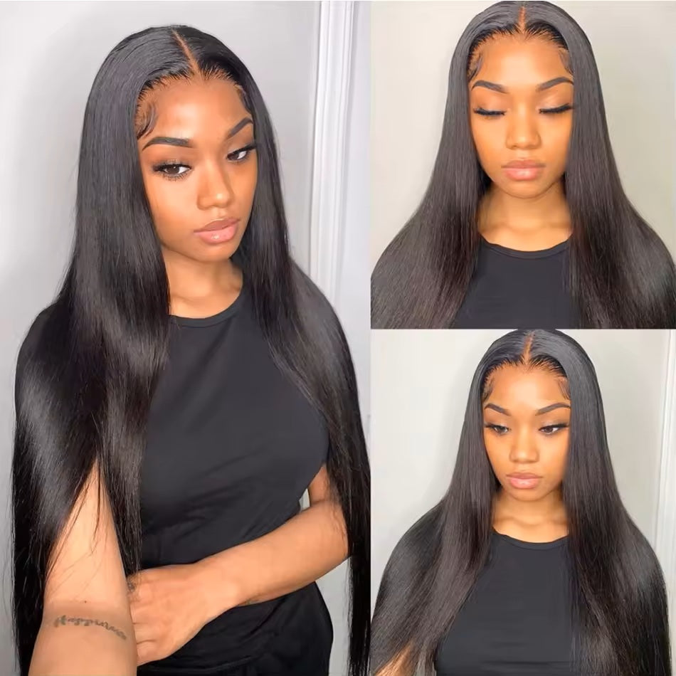 Straight 13x4 HD Lace Frontal Human Hair Wig 180% density