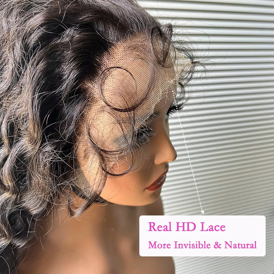Water Wave 13x4 HD Lace Frontal Human Hair Wig 180% density