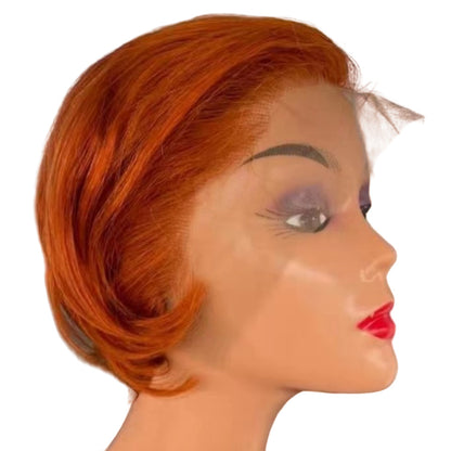 10A Brazilian 350# Pixie Bob With 13x4 lace Frontal Wig