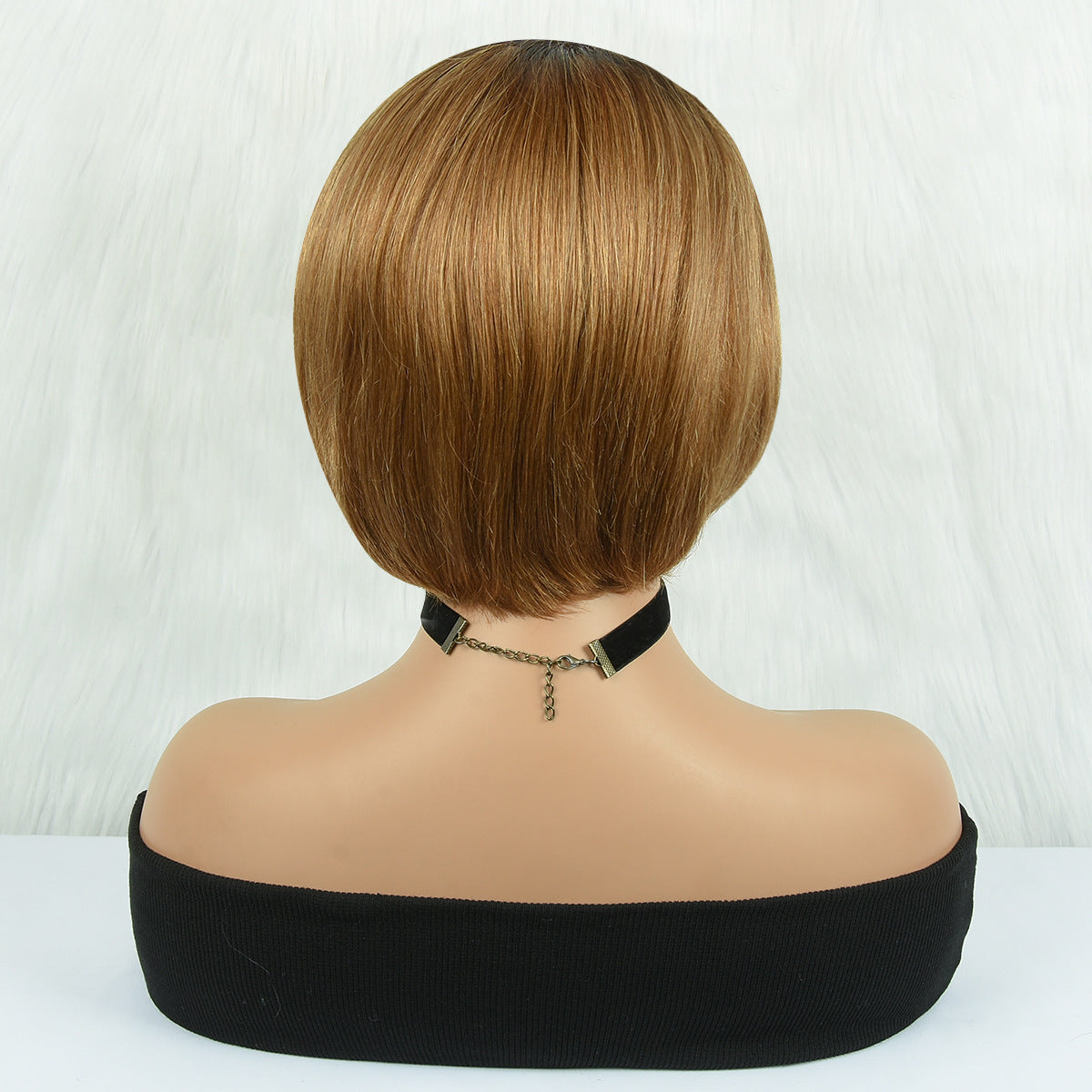 13x4 Frontal Pixie Bob 100% Human Hair 1B/30 Color Lace Wig