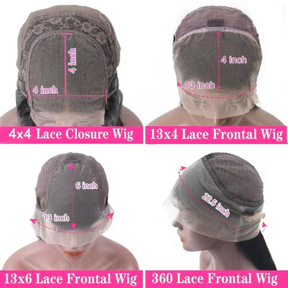 Body Wave 13x4 HD Lace Frontal Human Hair Wig 180% density