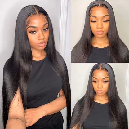 Straight 13x4 HD Lace Frontal Human Hair Wig 180% density