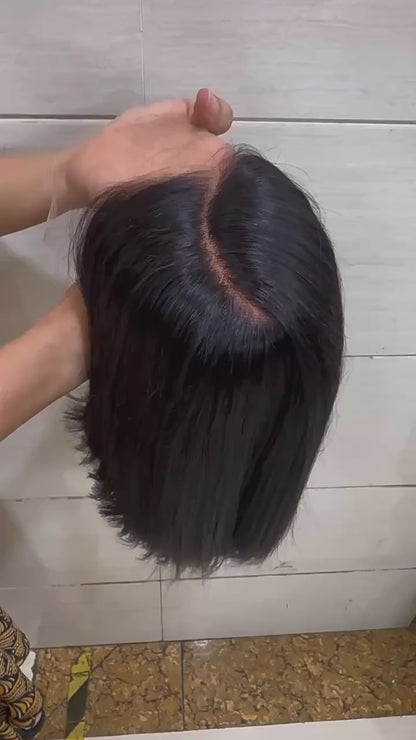 12A HD lace Frontal Side Part Straight Bob Vietnam Hair