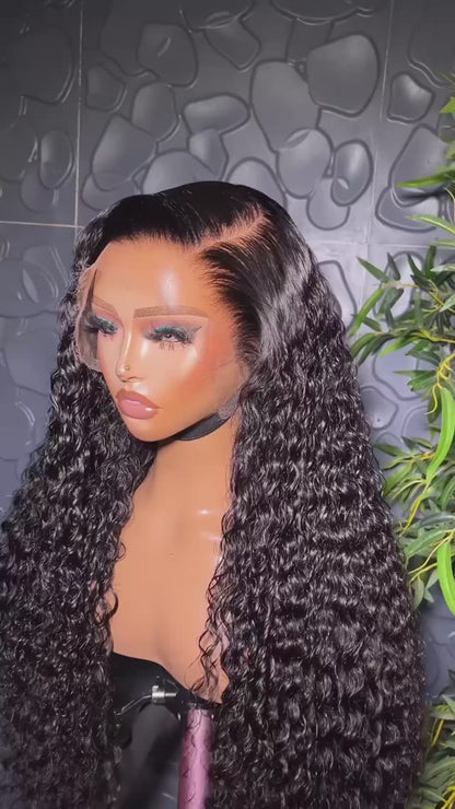 Water Wave 13x4 HD Lace Frontal Human Hair Wig 180% density