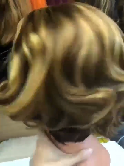 12A Highlight Pixie 4/27 Piano 13x4 Frontal Straight Wig